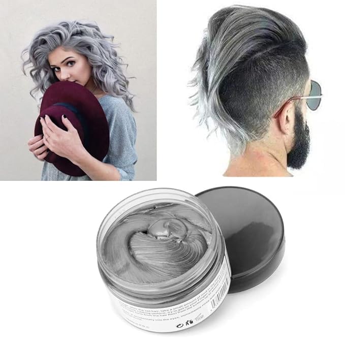 Silver Gray Temporary Hair Color,Natural