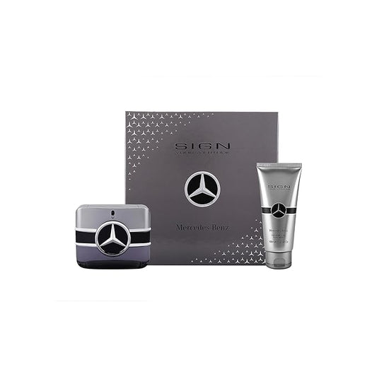 Mercedes-Benz Sign Your Attitude Giftset - Mens Cologne Set - Eau de Toilette Cologne for Men - Mens Body Wash - Bergamot, Amber Fragrances - 2 Pc