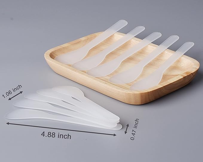 100 PCS of White Color Cosmetic Spatula