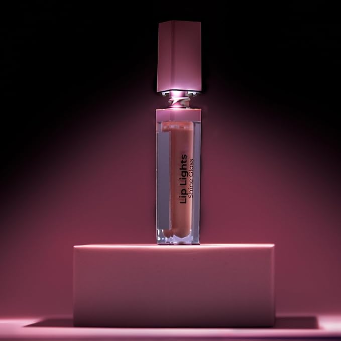 MCoBeauty LipLights Shine Gloss, Marshmallow, Soft Pink Shine for Irresistible Lips, Vegan, Cruelty Free Cosmetics