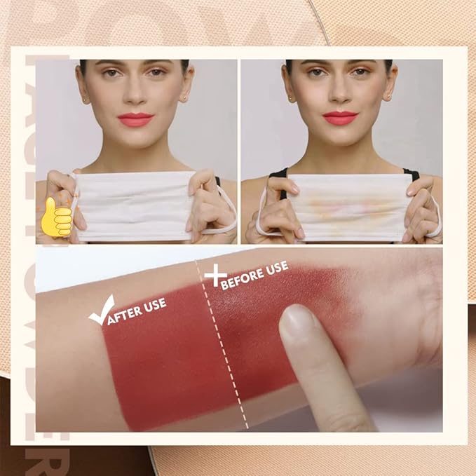 SACE LADY Face Pressed Powder Sets Makeup, Controls Cruelty-free, (#02) 0.35oz