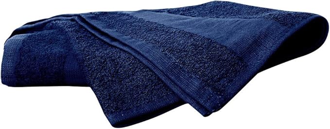 ForPro Professional Collection Premium Bleach Tough Salon Towels, 100% Cotton, Bleach-Proof, Stain Resistant & Color Safe Towels for Salons, Spas, Gyms & Home, 16” W x 27” L, Navy Blue