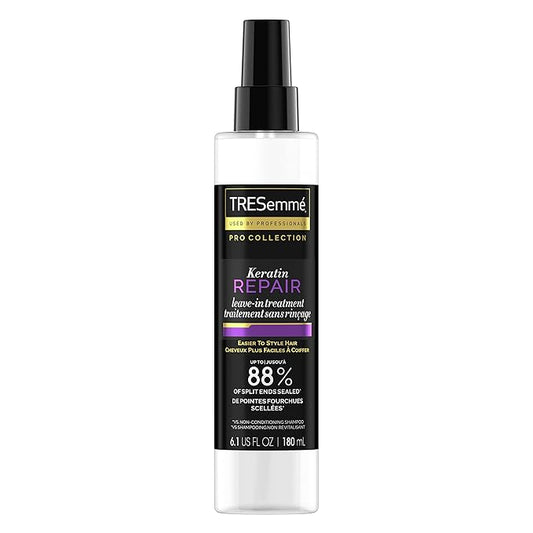TRESemmé Pro Collection Keratin Repair Leave In Hair Treatment for Strong, Healthy-Looking Hair Care Hair Styling Treatment Spray Visibly Repair Split Ends 6.1 oz