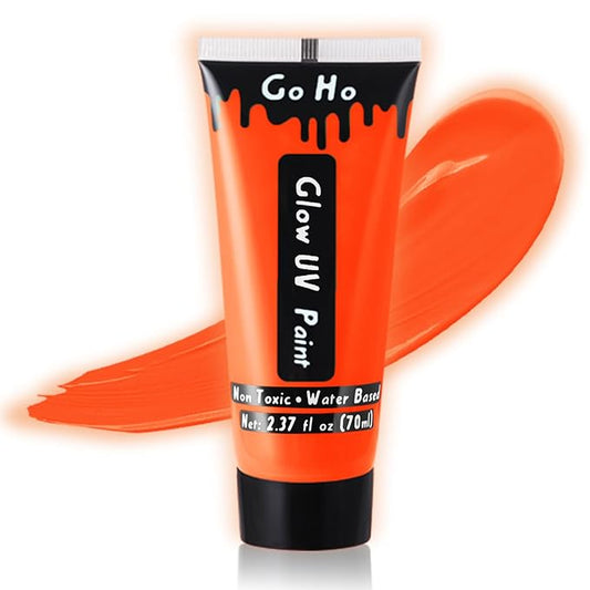Go Ho Neon Orange Body Paint Washable(2.,),under UV 37oz