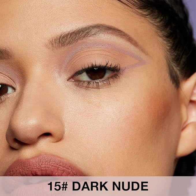 Kaely Dark Nude Gel Eyeliner Pencil, Natural Cream Eye Liner Waterproof Smudge Proof, Matte Waterline Eyeliner Eyeshadow Stick, Brighten Eye Makeup, Vegan & Cruelty-Free, 15
