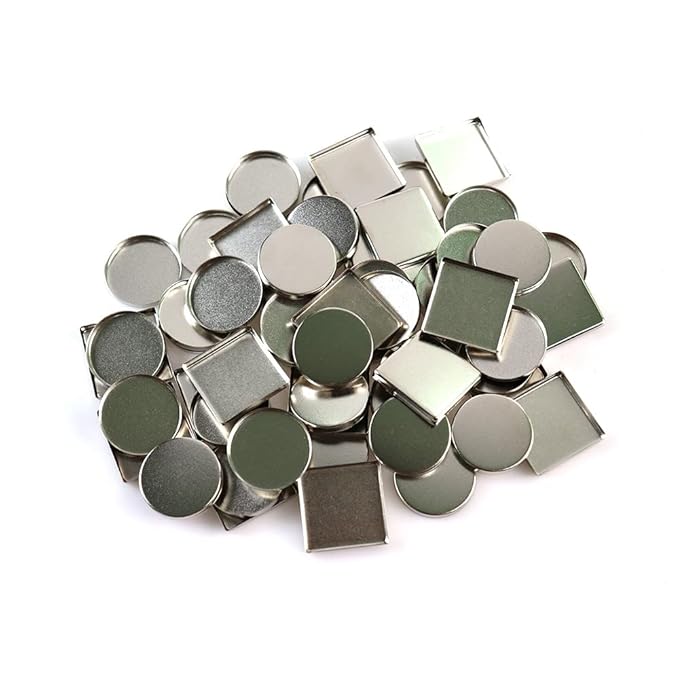 50 Pcs Empty Square Metal Pans, Makeup Palette