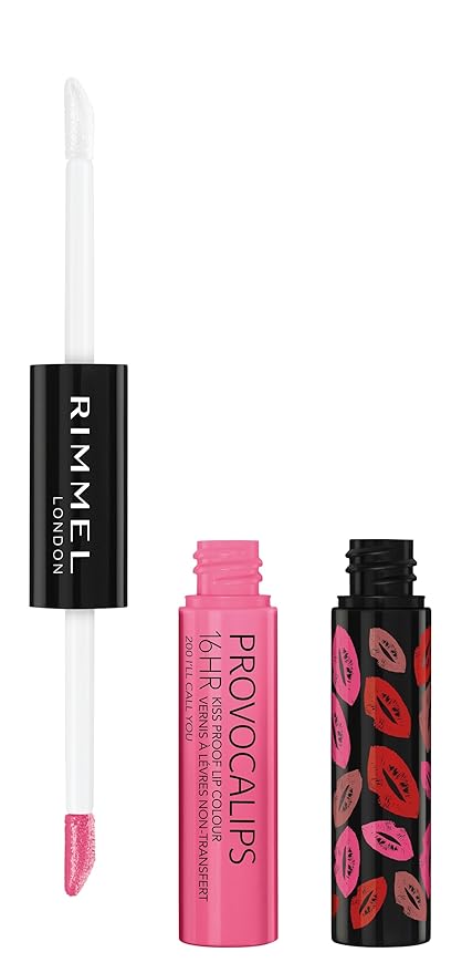 Rimmel London Provocalips 16hr Kiss-Proof Lip Color Bundle - 200 I'll Call You & 420 Berry Seductive, 14 fl.oz. Each