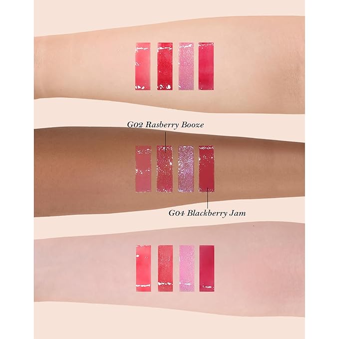 Flower Knows Violet Strawberry Rococo Makeup Box Set, 7 Pack Makeup Box with Mirror, Lip Gloss2, Blush2, Blush Brush1, Hair Clip1, Gift Box1