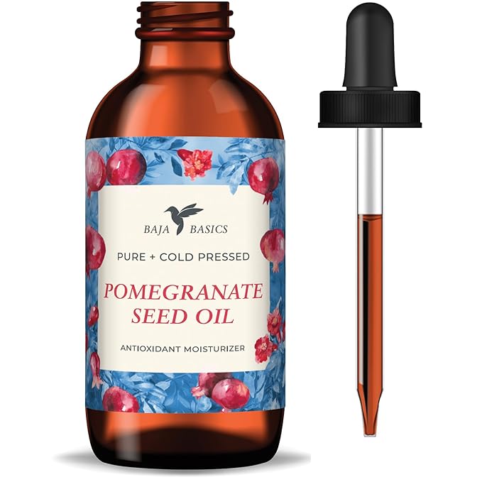 Pomegranate Seed Oil - Pure, Cold Pressed, Unrefined - Organic Body Oil - Antioxidant Serum for Face, Hair, Skin and Nails - Natural Moisturizer & Scar Treatment - 1 oz