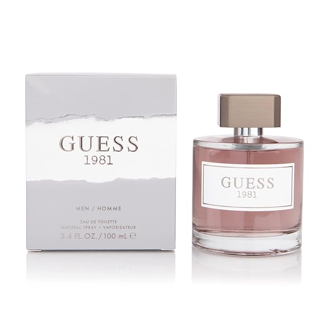 GUESS 1981 Men/Homme Eau de Toilette 3 Piece Gift Set - Cologne Spray 3.4 Fl. Oz., Deodorizing Body Spray 6.0 Oz., & Shower Gel 6.7 Fl. Oz.