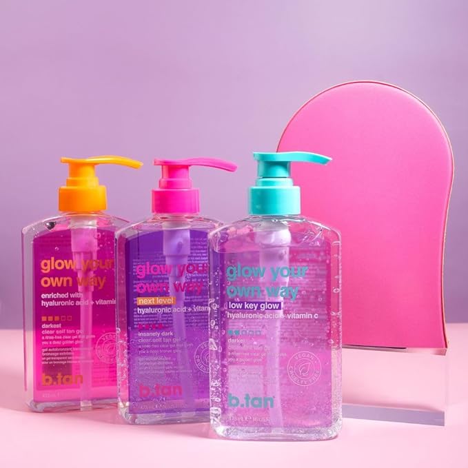 b.tan Dark Clear Self Tan Gel Tanning