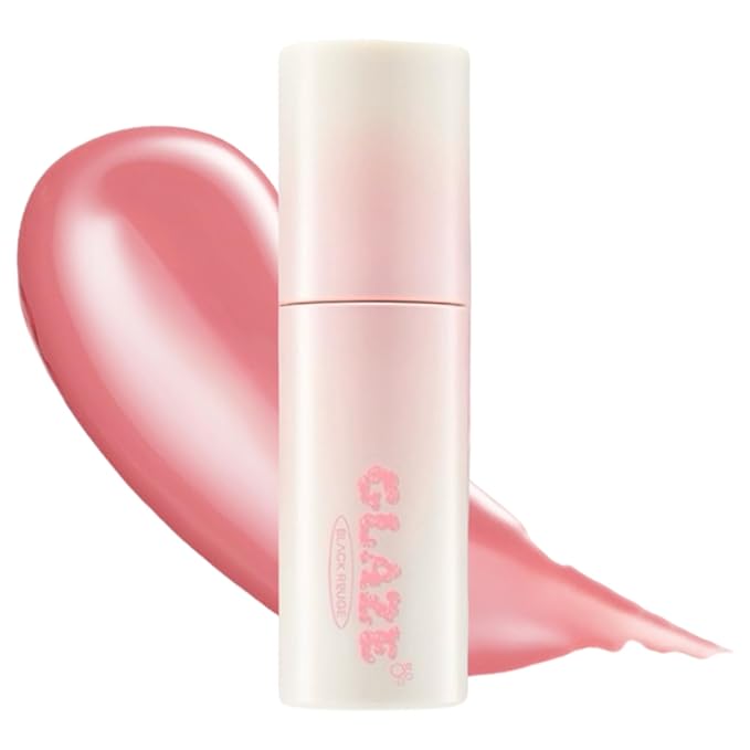 Chewy Lip Glaze, High Shine Lip Gloss, Korean Beauty (GZ01 Peach Blossom, 3.5 grams)