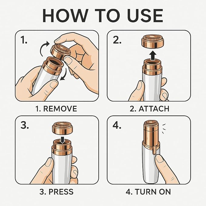 Gen 2 Replacement Heads for Flawless Facial Hair Remover, Used Finishing Touch Flawless Hair Removal, 4 PCS per pack