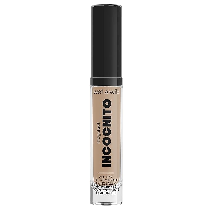 wet n wild Mega Last Incognito All-Day Full Coverage Liquid Matte Concealer, Medium Golden, 0.18 Ounce