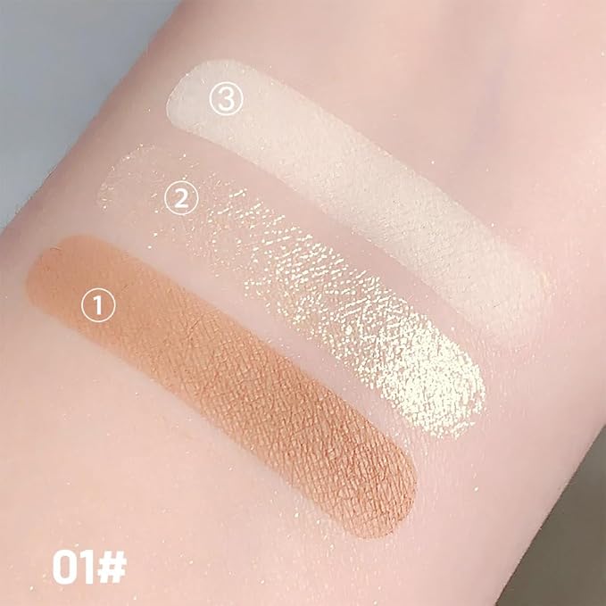 3 IN 1 Brown Nude Face Highlight Bronzer