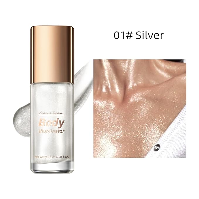 Moisturizing Body Luminizers 5 Colors Smooth and Shimmer 01 Sliver) 40ml