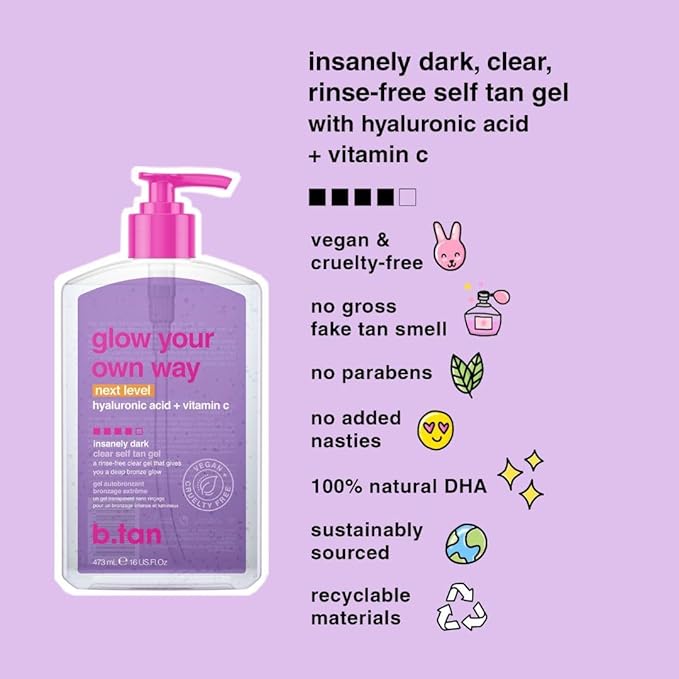 b.tan Dark Clear Self Tanning Gel