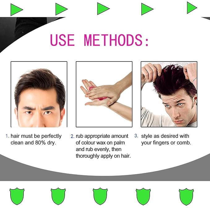 Instant Pink Hair Wax Dye,Natural