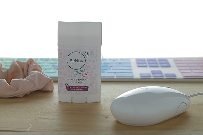 2-Pack All Natural Deodorant For Teen Girls 100% Natural Aluminum-Free Carcinogen Free Kids Deodorant For Girls Clinically Proven To Be Safe For Children and Teenagers