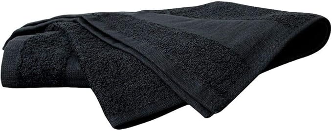 ForPro Professional Collection Premium Bleach Tough Salon Towels, Black, 100% Cotton, Bleach-Proof Towels, Stain Resistant, 16" W x 27" L, 24-Count