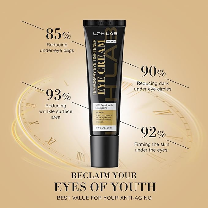 Temporary eye tightener eye cream