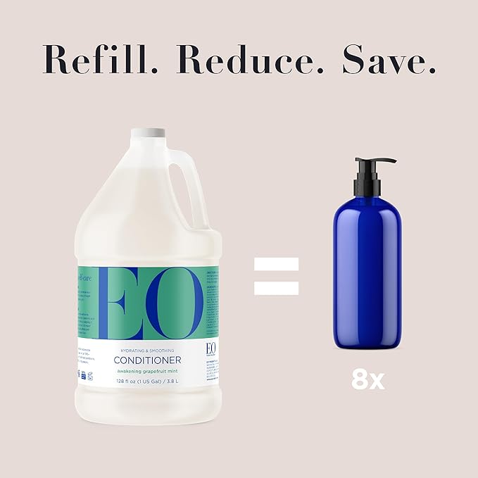 EO Conditioner, 1 Gallon, Grapefruit and Mint, Organic Plant-Based, Botanical Extracts