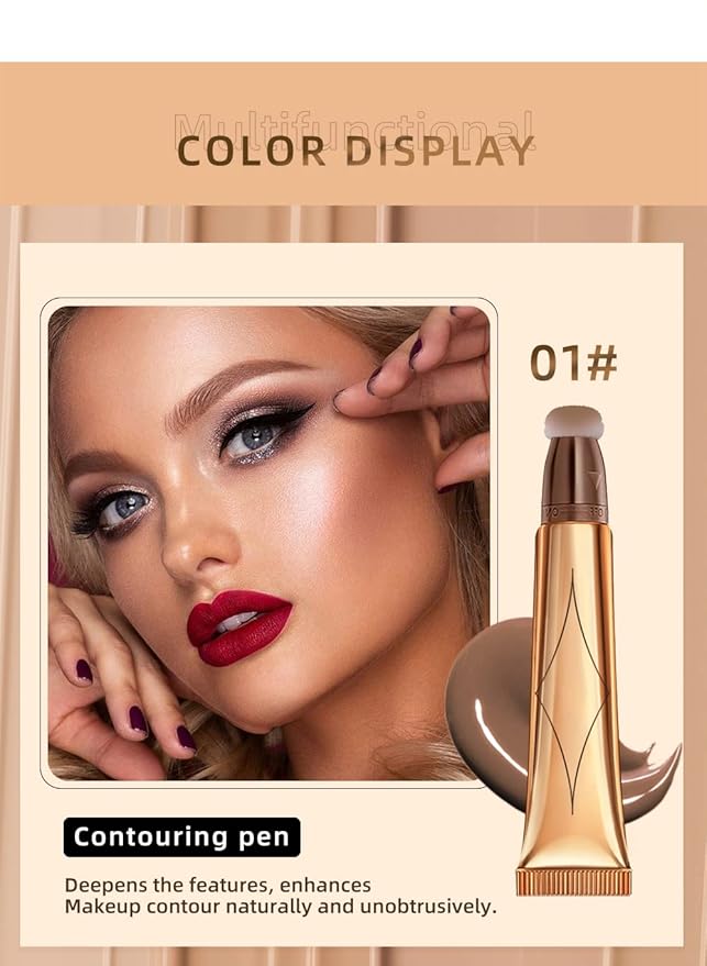 3 Color Contour Beauty Wand, Highlighter ,Blush,Face Concealer (01#Contour +02#Blush+04#Highlighter)