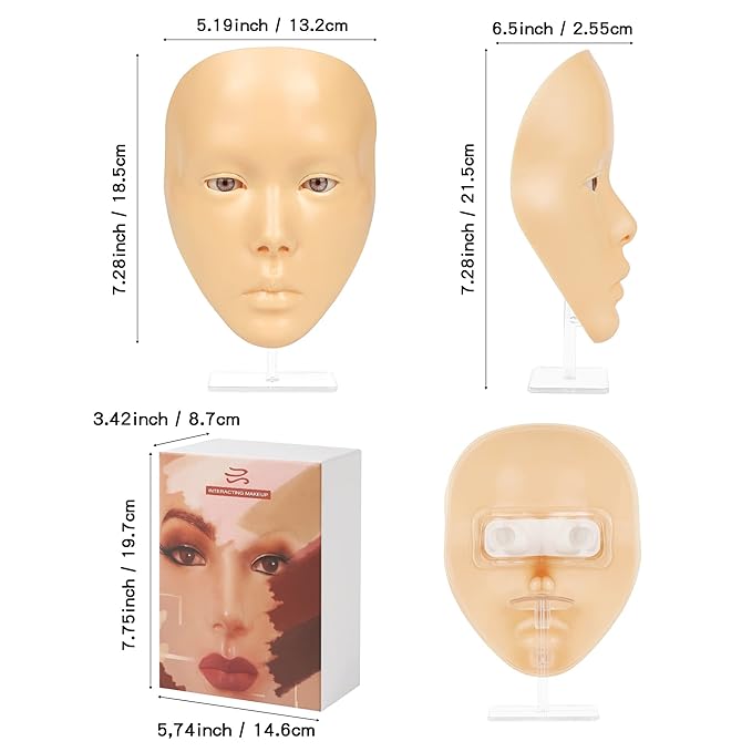 Makeup Practice Mannequin Face, 5d Reusable