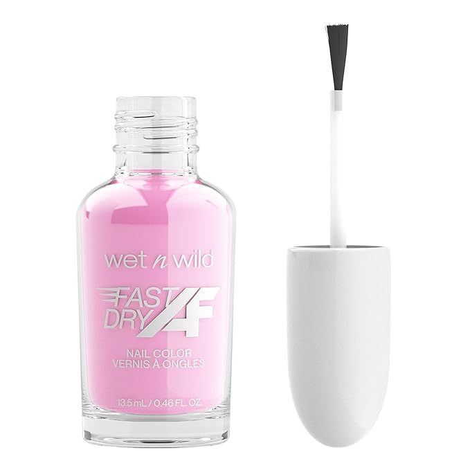 wet n wild Fast Dry AF Nail Polish, Quick 40 Second Dry Time, Long Lasting High-Shine - Cotton Candy