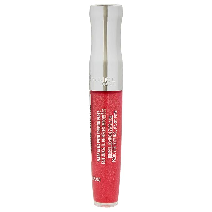 Rimmel Stay Glossy Lip Gloss - Non-Sticky and Lightweight Formula for Lip Color and Shine - 300 Ready to Flamingle, .18oz