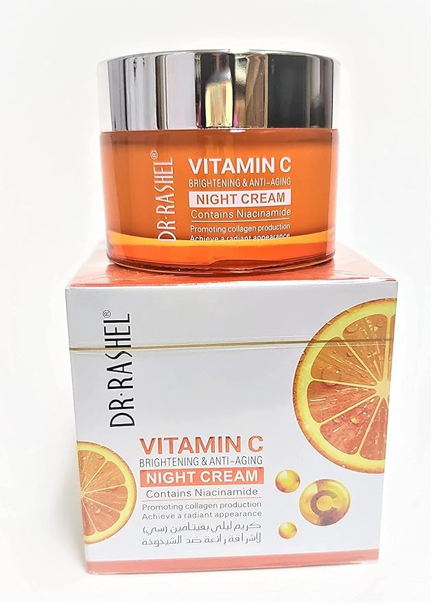Dr Rashel Vitamin C Face Night Cream With Niacinamide and Collagen | Moisturizer | Anti-Aging | Lift & Firming Skin size 1.76 oz