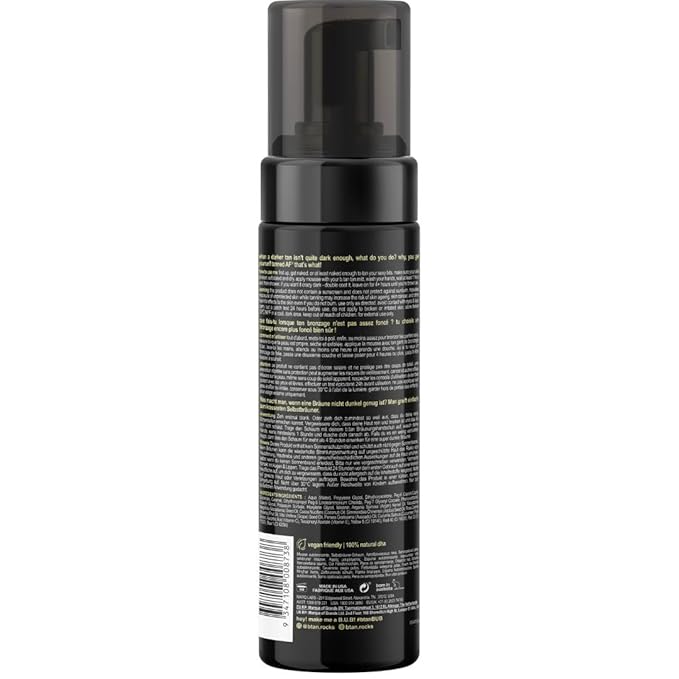 B.TAN Dark Mousse Self Tanner, 1 Hour Sunless Tanner, Vegan, Cruelty Free, 6.7 Fl Oz