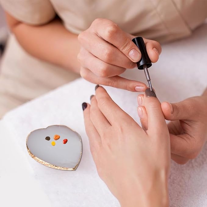 Nail Polish Palette, 2Pcs Resin Nail Art Palette,