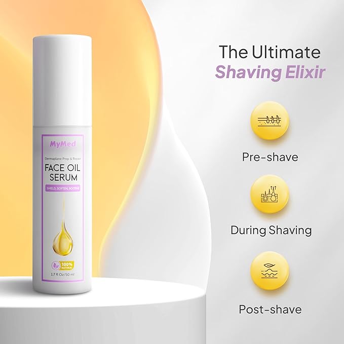 Face Oil for Dermaplaning for Smooth Razor Glide, with Squalane & Jojoba Oil, Facial Oil for Dermaplaning, Dermaplane Oil for Women Face, Suitable for all Skin Types 1.70 Fl Oz