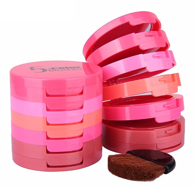 Meao Multi-layer 5 Colors Blusher Compact Powder Makeup Pallet Palette