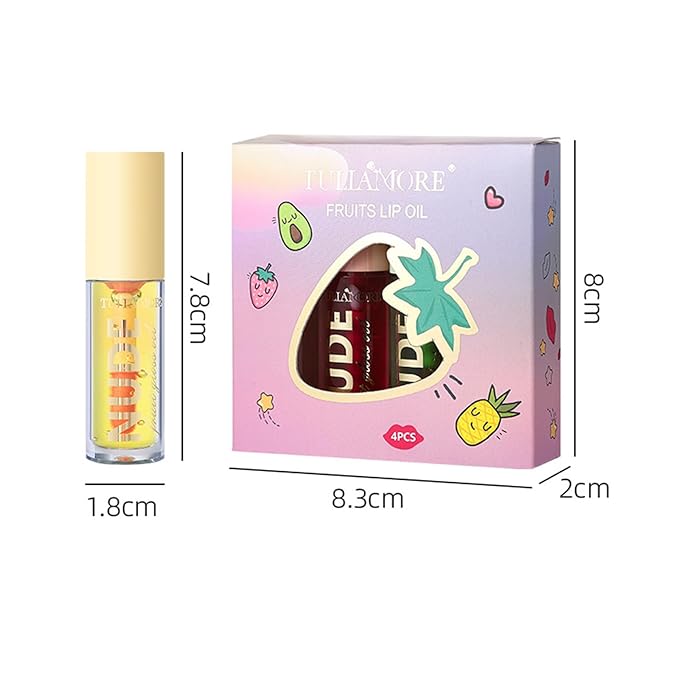 Hydrating Lip Glow Oil Plumping Lip Tint Fruit Hydrating