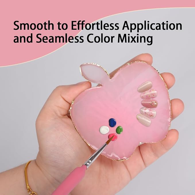 Nail Polish Palette, 2Pcs Resin Nail Art Palette,