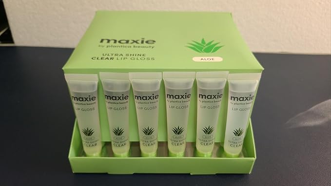 Maxie by Plantico Beauty Clear Lip Polish bulk (12 Pieces) CLEAR/ALOE (ALOE, 6 PCS)