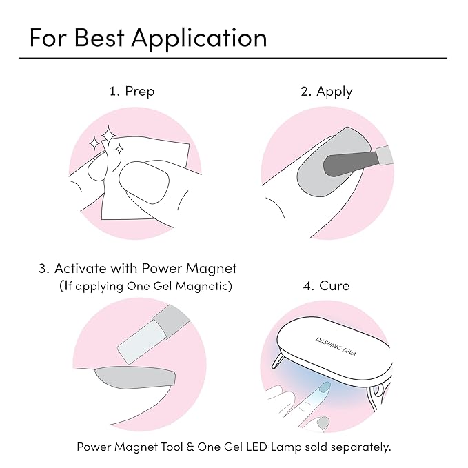 Dashing Diva One Gel Color & Magnetic Topper Duo - Diva - Attitude & Silver Glitter Topper - 3-in-1 Base Coat, Nail Color & Top Coat - Gel Nail Polish Set