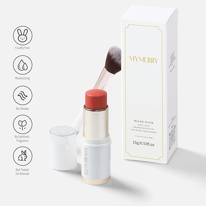 Blush Stick, Cream Blush for Cheeks and Lip