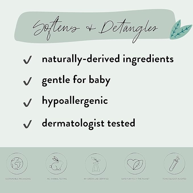 The Honest Company Conditioning Hair Detangler | Leave-in Conditioner + Fortifying Spray | Tear-free, Cruelty-Free, Hypoallergenic | Citrus Vanilla Refresh, 4 fl oz