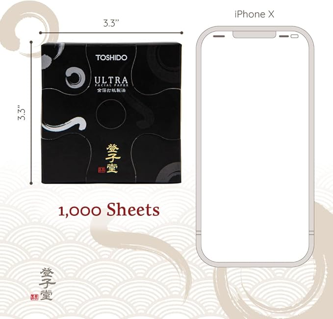 Super Value Pack 1000-Sheets Natural Oil Blotting Paper Face