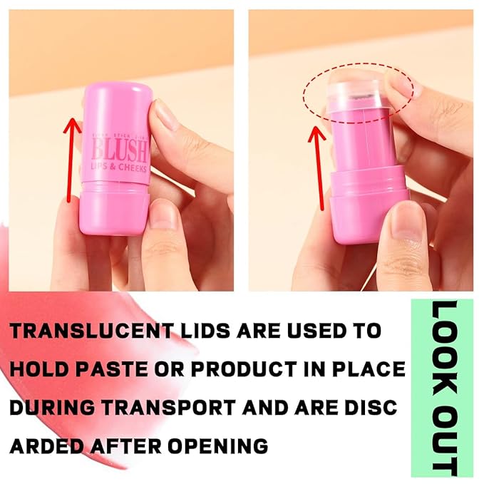 Milk Jelly Blush Stick, Lip and Cheek Makeup Free. (Red)