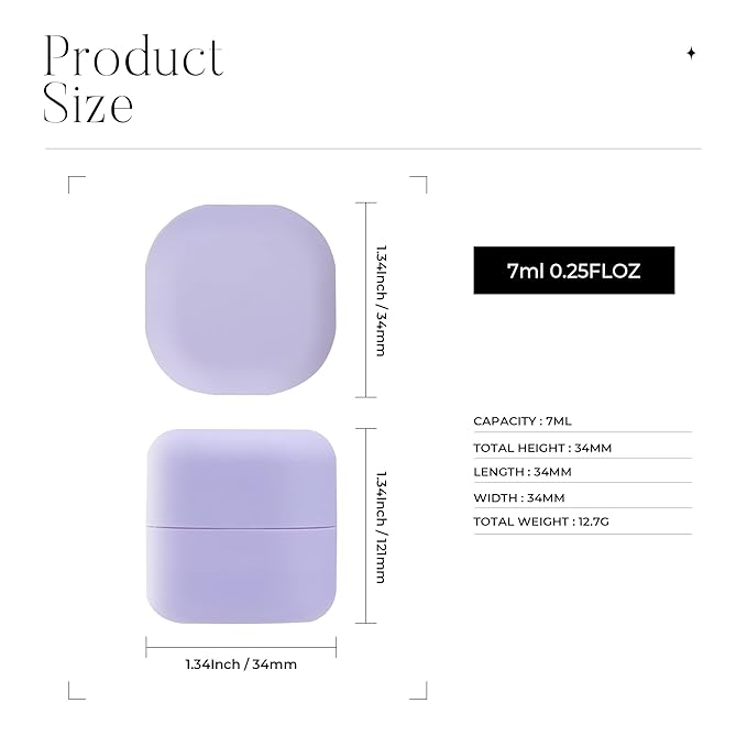 0.25 oz(7g) Empty Lip Balm Square