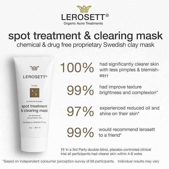 Lerosett facial clay for acne,