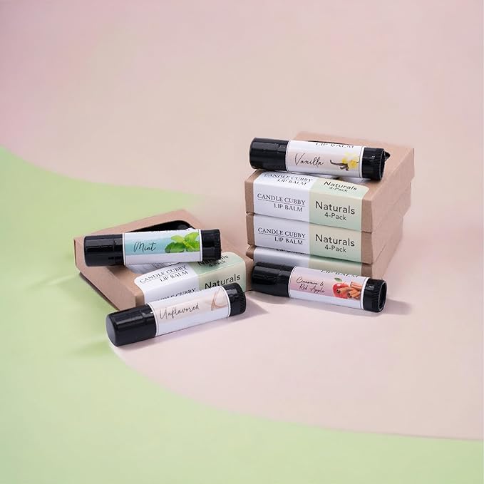 Lip Balm Naturals 4-Pack, Mint Vanilla Moisturizing