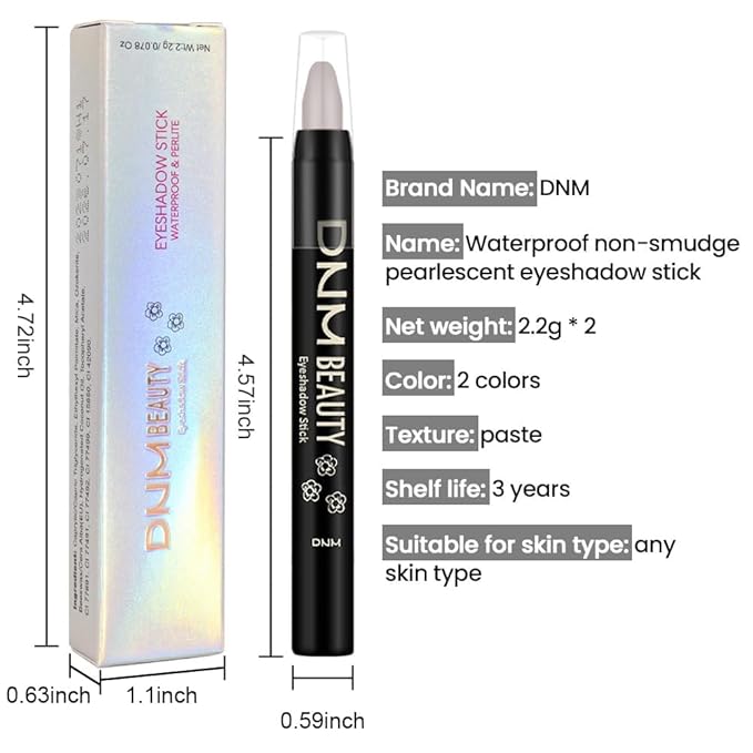 evpct 2Pcs Cream Eyeshadow Sticks Set for Eyes Waterproof, Stone Matte Eye shadow Stick Pencil Pen Bulk sombras en crema para ojos 22+22