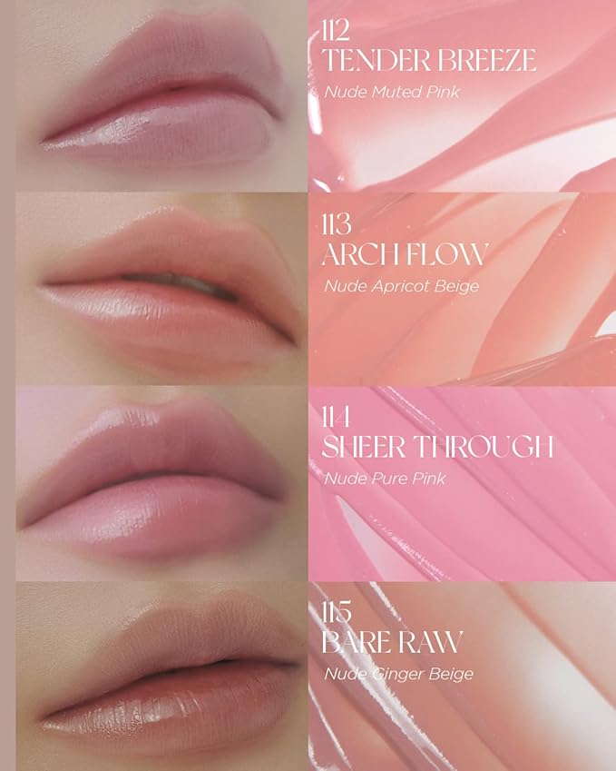 Non-Section Glowy Tint – 113 ARCH FLOW – Glass Lasting Transparent & Flexible Lip Makeup - Moisturizing Lip Stain for Glossy Finish – Buildable Lipstick for Fuller Looking Lip, 0.18 fl.oz.