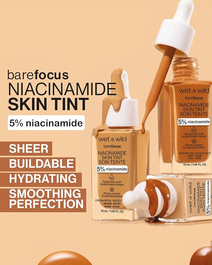 wet n wild Bare Focus Skin Tint, 5% Amber Beige