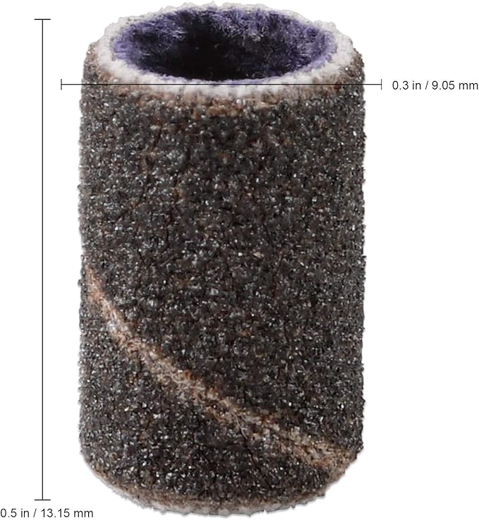 PANA 100 Pieces Nail Sanding Bands Professional Nail Manicure Great Fit for Nail Drill Bits for Acrylic Nails (150 Grit, Black)